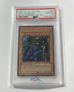 Secret Rare YuGiOh Gate Guardian MRD 1st Edition PSA 10 POP 122! - Image 5