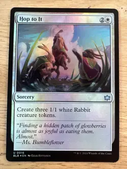 FOIL Hop to It 16 Bloomburrow Uncommon - MTG Magic the Gathering Card - Image 1