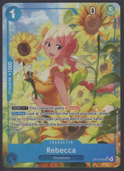 2026 One Piece Adventure on Kami’s Island Rebecca Alt Art OP15-053 SR English - Image 1