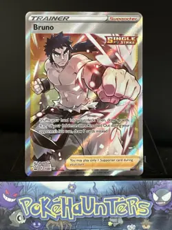 Pokemon Card Bruno 158/163 Battle Styles Full Art Trainer Near Mint - Image 1