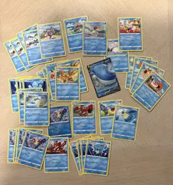 Pokemon TCG Water Type Trading Card Lot Sword & Shield SWSH Wailord V Holo Rare - Image 1