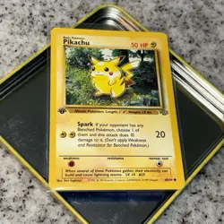 1st Edition Pikachu HP 60/64 😱 | Jungle Set WOTC | Vintage Pokemon TCG Card - Image 1