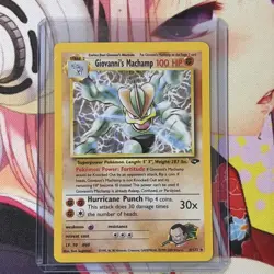 Giovanni's Machamp Holo 6/132 Gym Challenge Holo NM slight curve on card - Image 1