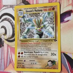 Giovanni's Machamp Holo 6/132 Gym Challenge Holo NM slight curve on card - Image 3