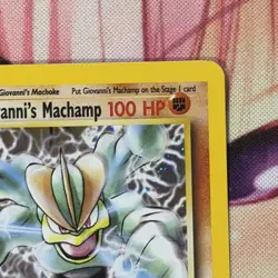 Giovanni's Machamp Holo 6/132 Gym Challenge Holo NM slight curve on card - Image 5