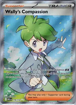 Wally's Compassion 176/132 ME01: Mega Evolution - Pokemon Card - NM - Image 1