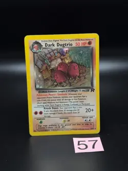 Dark Dugtrio 6/82 Team Rocket Holo Vintage Original Rare Pokemon Card - Image 1