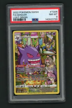 Gengar TG06/TG30 Swsh11: Lost Origin Trainer Gallery Holo PSA 8 Pokemon Card - Image 1