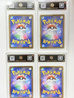 4x Japanese Pokemon TCG TOC 10/9/8.5 Pikachu Holo Graded Cards AB78 - Image 2