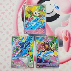 Rowlett 043 + Litten 044 + Popplio 045 - First Partner Pokemon Cards #L308 - Image 1