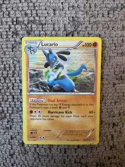 2013 Pokemon Black & White Plasma Storm 78/135 Lucario Holo NM Rare Card Vintage - Image 1