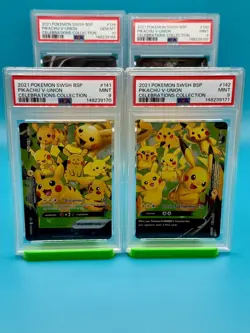 PSA 10, 9, 9, 9 - 2021 Pokemon Celebrations Pikachu V-Union 4 Card Set - Image 2