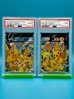 PSA 10, 9, 9, 9 - 2021 Pokemon Celebrations Pikachu V-Union 4 Card Set - Image 3