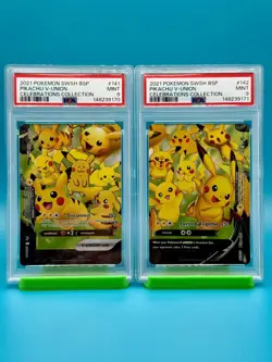 PSA 10, 9, 9, 9 - 2021 Pokemon Celebrations Pikachu V-Union 4 Card Set - Image 4