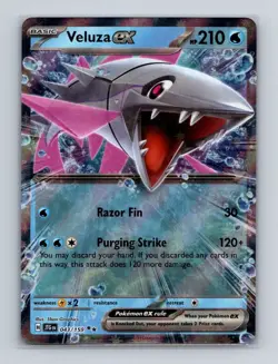 Veluza ex 043 2025 Pokemon Journey Together Double Rare Card NM+ (b) - Image 1