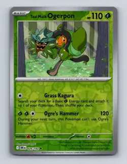 Teal Mask Ogerpon 026 2025 Pokemon Destined Rivals Reverse Holo Card NM+ (a) - Image 1
