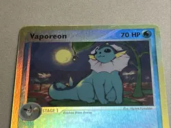 Pokemon Card - Vaporeon - Reverse Holo Rare - E-Reader (25/100) ex Sandstorm NM - Image 2