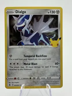 Pokemon TCG Dialga Holo Rare Card Celebrations 020/025 - Image 1