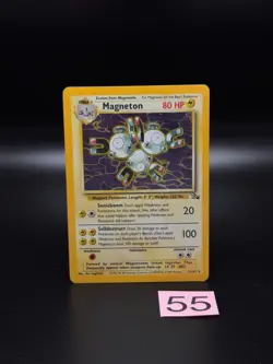 Magneton 11/62 Fossil Holo Rare Vintage Original Pokemon Card - Image 1