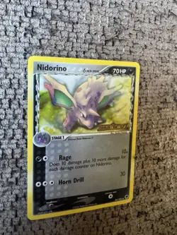 2006 Pokemon EX Dragon Frontiers #35 Nidorino Reverse Holo NM Rare Card STAMPED - Image 2