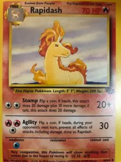 Pokemon Card - Jungle 44/64 - RAPIDASH (uncommon) - Mint Condition - Image 1