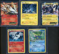 Lot of (5) Assorted Pokemon EX Deoxys Black Star Promos Cards w/ Reshiram Lombre - Image 1