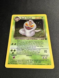 Pokemon TCG Dark Arbok Holo Rare Card 2000 Unlimited 2/82 - LP/MP - Image 1
