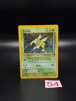 Pokemon Scyther Base Set 2 Holo Rare 17/130 2000 Swirl LP Rare Vintage Card - Image 1