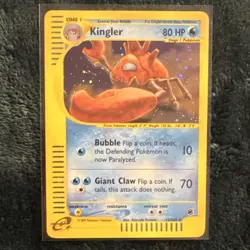 Pokemon Kingler Holo Rare 80 HP Expedition Base Set Card 51/165 2002 - Image 1