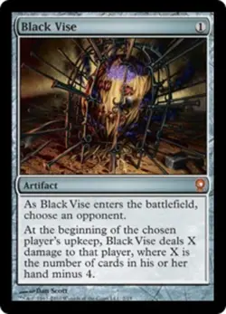 1 x Black Vise - Foil - From the Vault: Relics - Heavy Play - MTG - Image 1