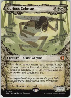 MTG Curious Colossus Showcase NM Lorwyn Eclipsed Magic 298 - Image 1