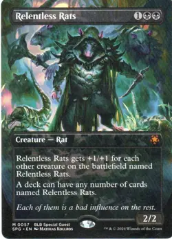 MTG: Special Guests: Borderless Relentless Rats: Lightly Played Condition - Image 1
