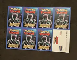 2000 Nintendo Power Pokemon Stadium Mewtwo Insert Card RARE uncut Sheet - Image 1
