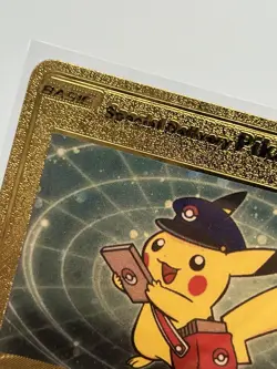 Pikachu ERROR MISPRINT Gold Foil Fan Art Pokemon Card SWH074 Card Super Rare!!! - Image 4