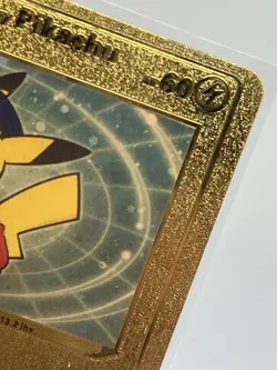 Pikachu ERROR MISPRINT Gold Foil Fan Art Pokemon Card SWH074 Card Super Rare!!! - Image 5