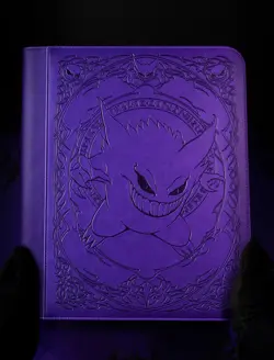 Pokemon PURPLE EVIL DARK ART BINDER TOPLOADER Zippered GENGAR Sleevechief - Image 1