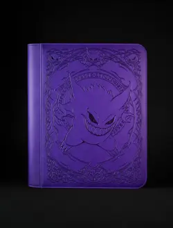 Pokemon PURPLE EVIL DARK ART BINDER TOPLOADER Zippered GENGAR Sleevechief - Image 4