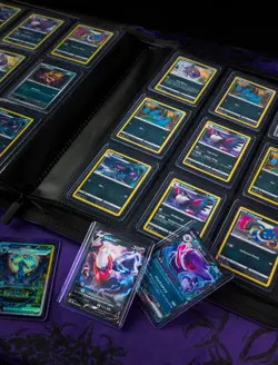 Pokemon PURPLE EVIL DARK ART BINDER TOPLOADER Zippered GENGAR Sleevechief - Image 5