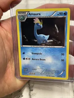 Pokemon TCG Amaura Furious Fists 25/111 Holo Rare LP+ Pokemon 2014 Nintendo - Image 4