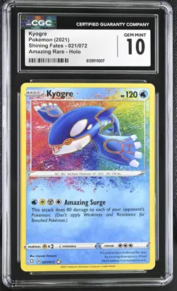Pokemon TCG 2021 Shining Fates Kyogre 021/072 | CGC 10 - Image 1