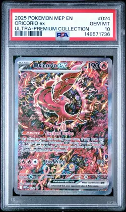 2025 Pokemon MEP EN Black Star Promo Oricorio EX #024 PSA 10 GEM MINT - Image 1