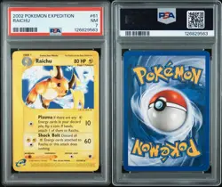 2002 POKEMON EXPEDITIONRAICHU 61 PSA 7 - Image 3
