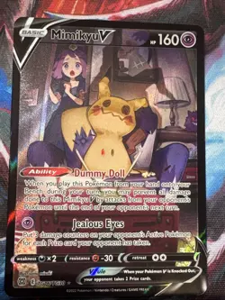 Pokemon Mimikyu V Ultra Rare Full Art Holo TG16/30 Brilliant Stars 160 HP - Image 1