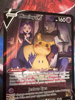 Pokemon Mimikyu V Ultra Rare Full Art Holo TG16/30 Brilliant Stars 160 HP - Image 2