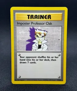 Pokemon TCG Imposter Professor Oak Base Set 73/102 Uncommon Trainer Regular - Image 1