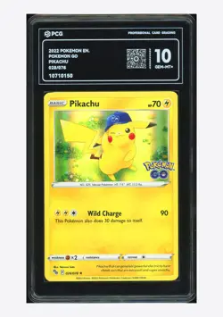 Pokemon PCG 10 GEM-MT Pikachu 2022 028/078 Pokemon GO English - Image 1