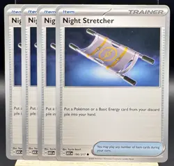 4x Night Stretcher 196/217 Ascended Heroes Pokemon TCG Playset NM - Image 1