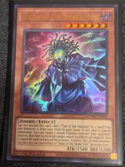 Yugioh Stare of the Snake Hair MZMU-EN003 Ultra Rare 1st Edition NM - Image 1