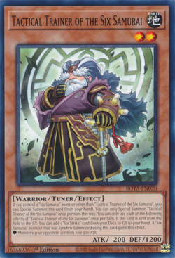 [3x PLAYSET] YuGiOh Tactical Trainer of the Six Samurai ROTA-EN020 NM 1st Common - Image 1