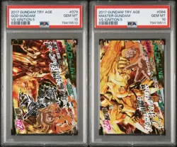 Bandai Master Series God Gundam PSA 10 Gem Mint Triage Card - Image 1